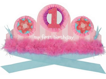 1st Birthday Girl Specialty Crown Hot on Sale