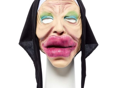 Adult Bee Stung Nun Full Head Latex Mask Sale