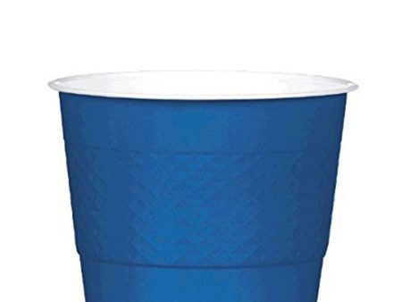 Bright Royal Blue Plastic Cup 9oz, 20pcs Sale