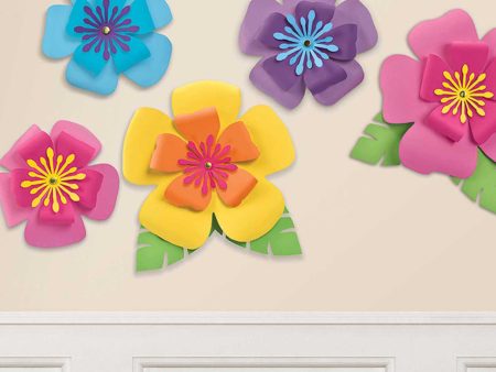 Hibiscus Paper Flowers Decoration 5pcs Online