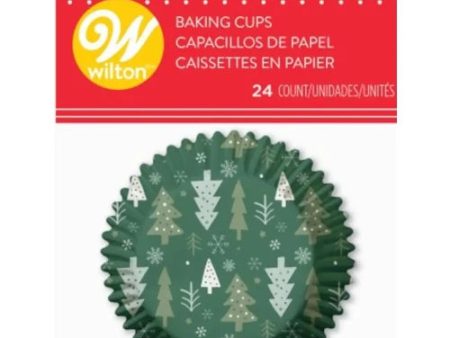 Standard Cupcake Liners - Christmas Trees For Discount