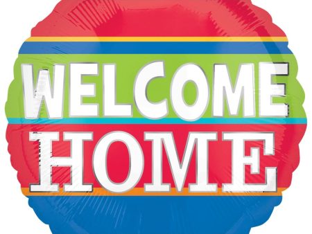 Welcome Home Colorful Stripes Balloon 18in For Discount