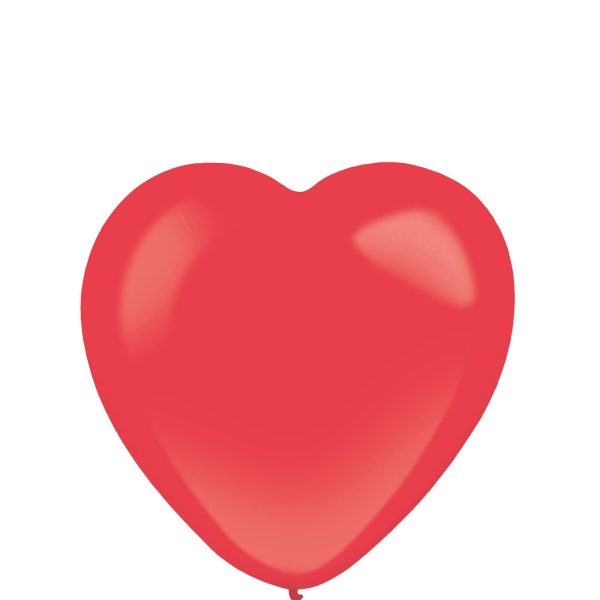 Apple Red Heart Standard Latex Balloons 50pcs Fashion