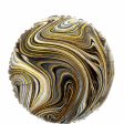 Black Circle Marblez Foil Balloon 45cm For Discount