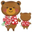 Bear with Rose Garland Multi-Balloon 19x29in Supply