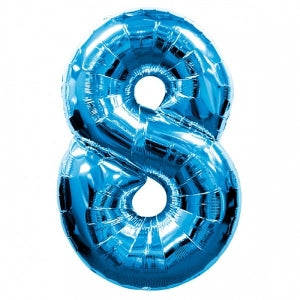 Number 8 Blue Foil Balloon 58x86cm Cheap