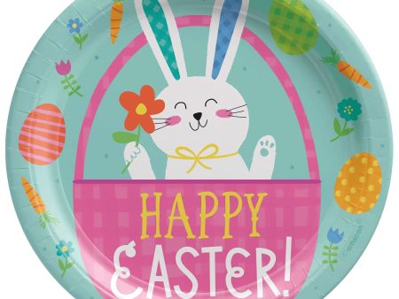 Funny Bunny Round Paper Plates  9in, 8pcs Sale