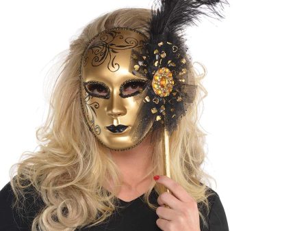 Adult Gold Venetian Mask Cheap