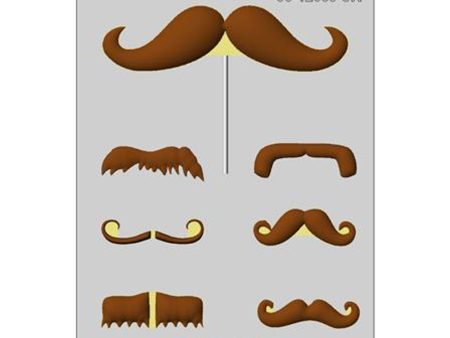 Chocolate Mold - Mustaches Styles Hot on Sale