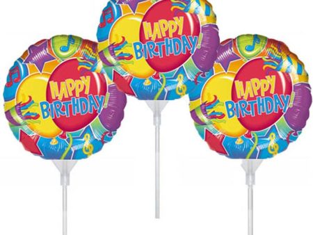 Birthday Glitter EZ-Fill Foil Balloon 9in, 3pcs For Discount