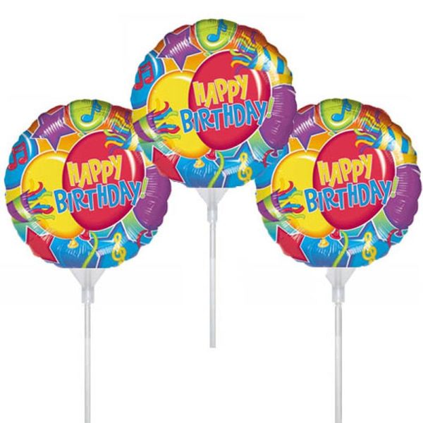 Birthday Glitter EZ-Fill Foil Balloon 9in, 3pcs For Discount