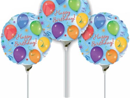 Balloons & Streams Birthday Ez-Fill Foil Balloons 9in, 3pcs For Discount