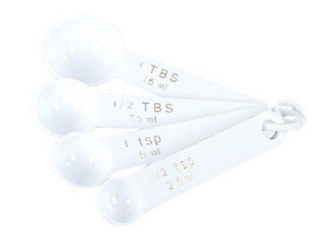 White Plastic Measuring Spoons Supply