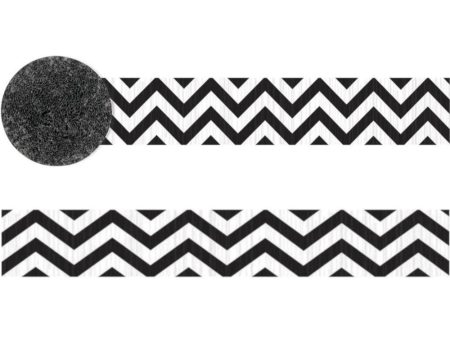 Black And White Chevron Crepe Streamer 81ft Online