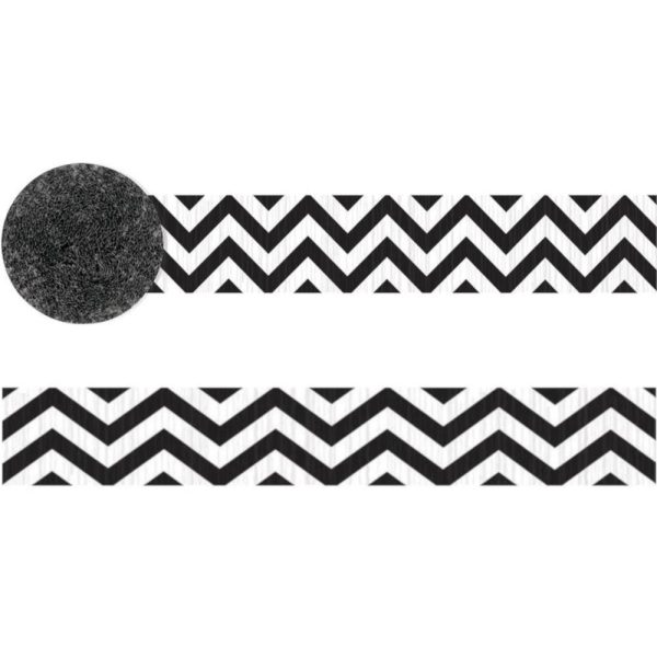 Black And White Chevron Crepe Streamer 81ft Online