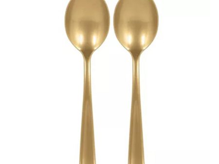 Gold Plastic Serving Spoon 9.75in Online Sale