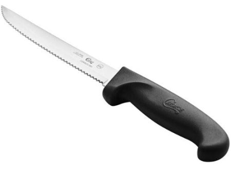 Serrated Edge Utility Knife with Black Handle Online Hot Sale