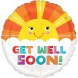 Get Well Soon Smiley Sunshine Foil Balloon 18in For Cheap