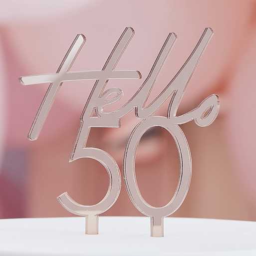 50th Happy Birthday Mini Cake Topper on Sale