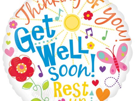 Get Well Message Foil Balloon 18in Supply