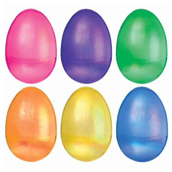 Pearlescent Fillable Large Eggs 6pcs Supply