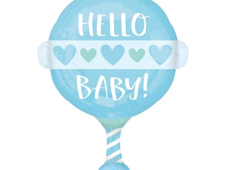 Baby Boy Rottle Standard Shape Foil Balloon 43x60cm Fashion