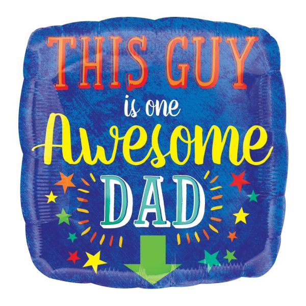 Awesome Dad Foil Balloon 45cm Cheap