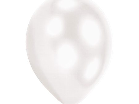 White Latex Balloons With White LED Lights 5pcs For Discount