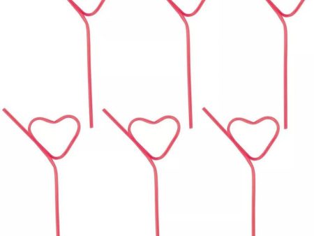 Heart Shaped Silly Straws 12pcs Cheap