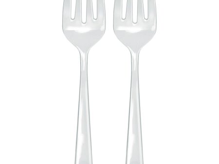 Clear Plastic Serving Forks 9.75in 2pcs Discount