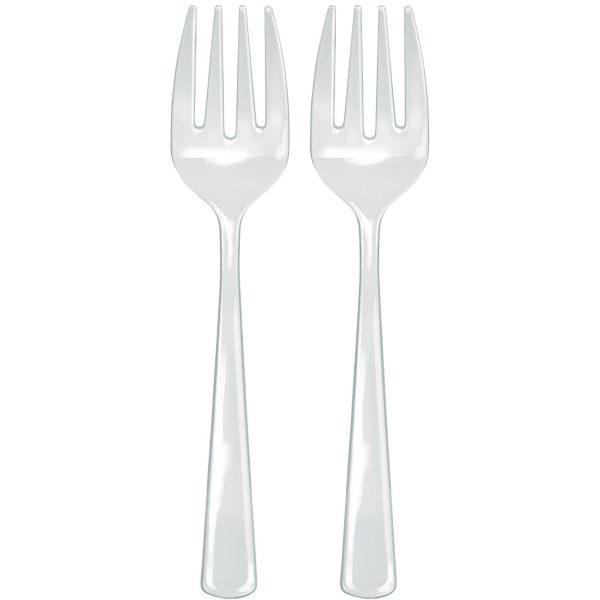 Clear Plastic Serving Forks 9.75in 2pcs Discount