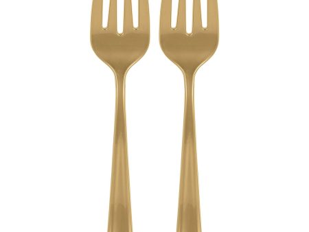 Gold Plastic Serving Forks 9.75in 2pcs Online