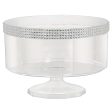 Clear Plastic Trifle Container With Silver Gems Discount