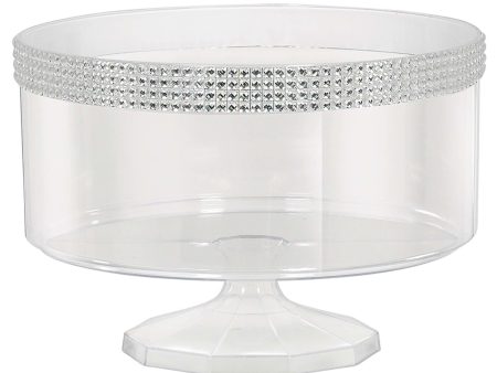 Clear Plastic Trifle Container With Silver Gems Discount