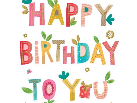 White On Happy Birthday Greeting Card Discount