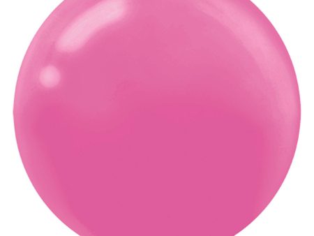 Bright Pink Latex Balloon 24in, 4pcs Sale