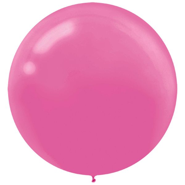 Bright Pink Latex Balloon 24in, 4pcs Sale