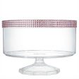 Clear Plastic Large Trifle Container With Pink Gems Discount