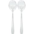 Clear Plastic Serving Spoon 9.75in 2pcs Fashion