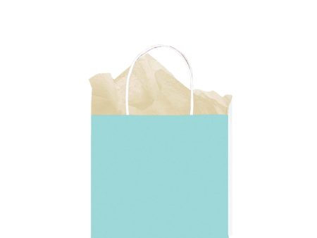 Robins Egg Blue Medium Kraft Bag Hot on Sale