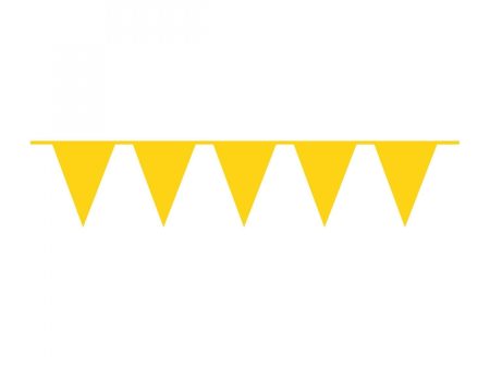 Yellow Pennant Banner Plastic 10m Discount