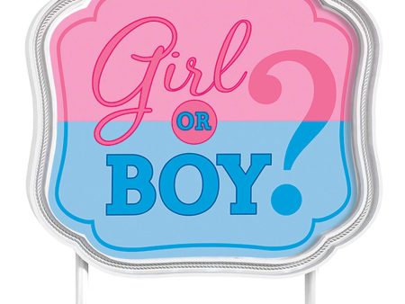 Baby Shower - Girl Or Boy? Plastic Cake Topper Online now